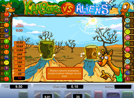 Διπλασιασμός παιχνιδιού Κουλοχέρηδες Kangaroo vs Aliens