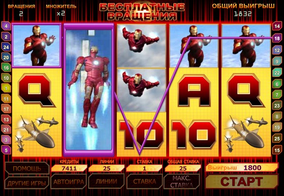 Δωρεάν περιστροφές Iron Man